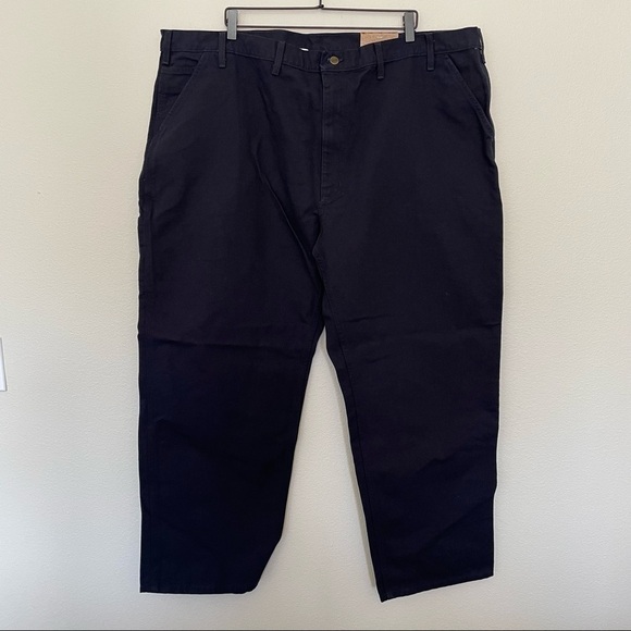 NWT carhartt washed duck work dungaree navy color sz.48x30 irregular marked - Picture 1 of 5
